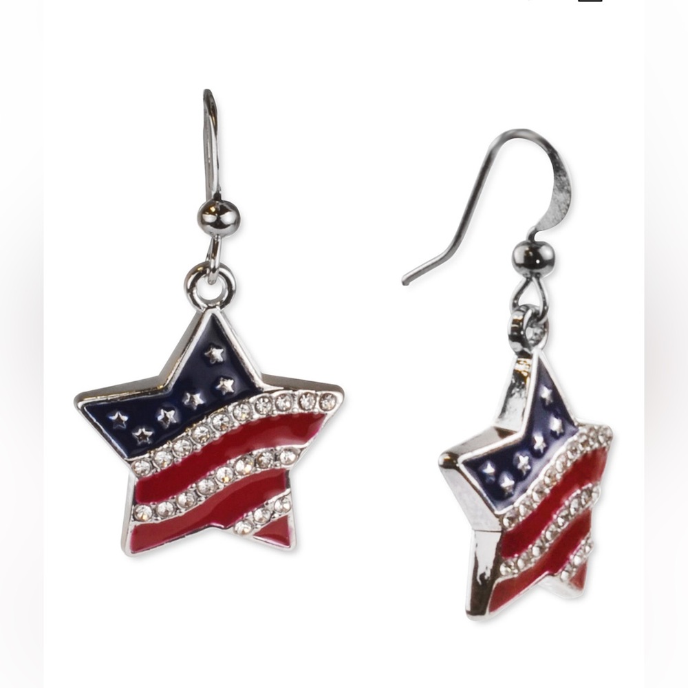 New patriotic star earrings